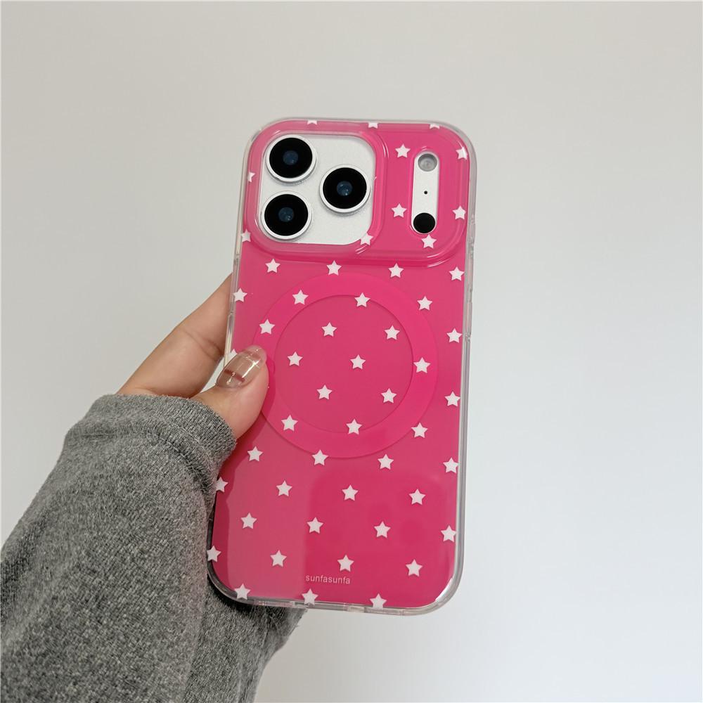 

Korean Style Magnetic Star Mirror Phone Case for iPhone 17/16 Pro/15 Pro Max/14/13 16