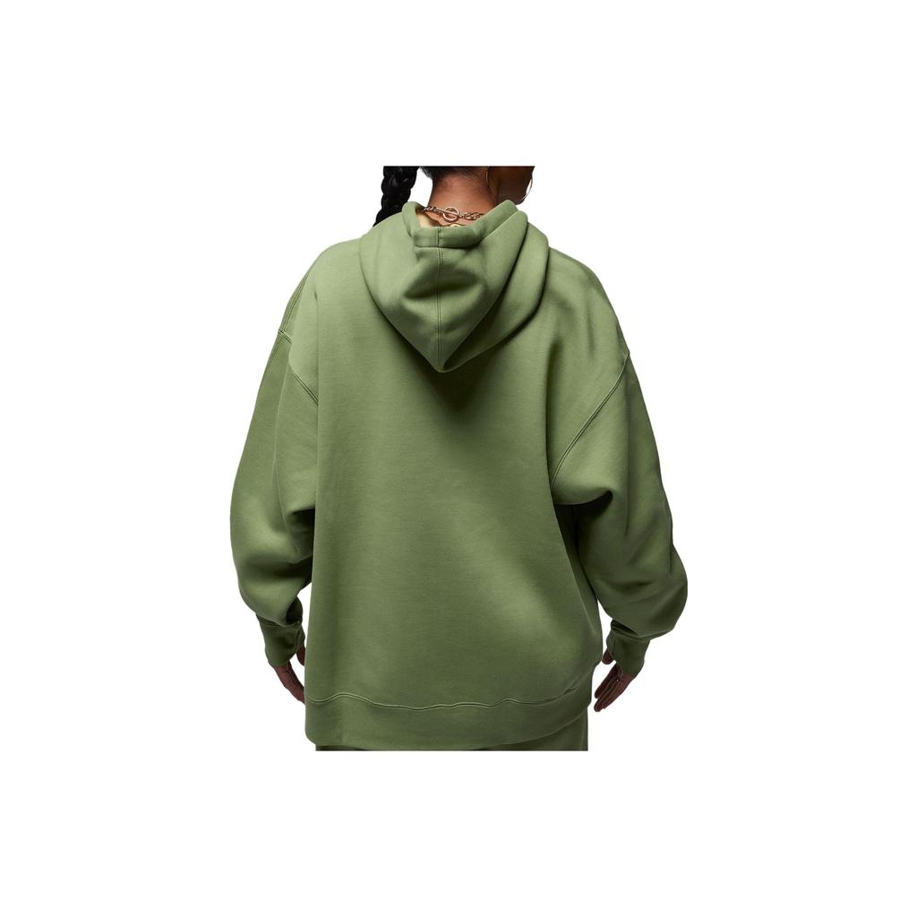 Nike Solid Color Loose Fit Hooded Pullover Long Sleeve Sweatshirt Women sweatshirt Olive-Green FB5110-340