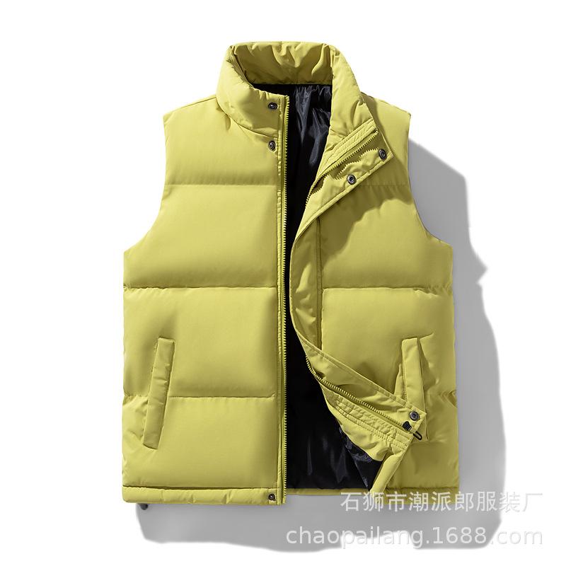 Winter New Men's Vest Jacket Vest Warm and Thickened Versatile Trendy Casual Cotton Vest Men's Jacket