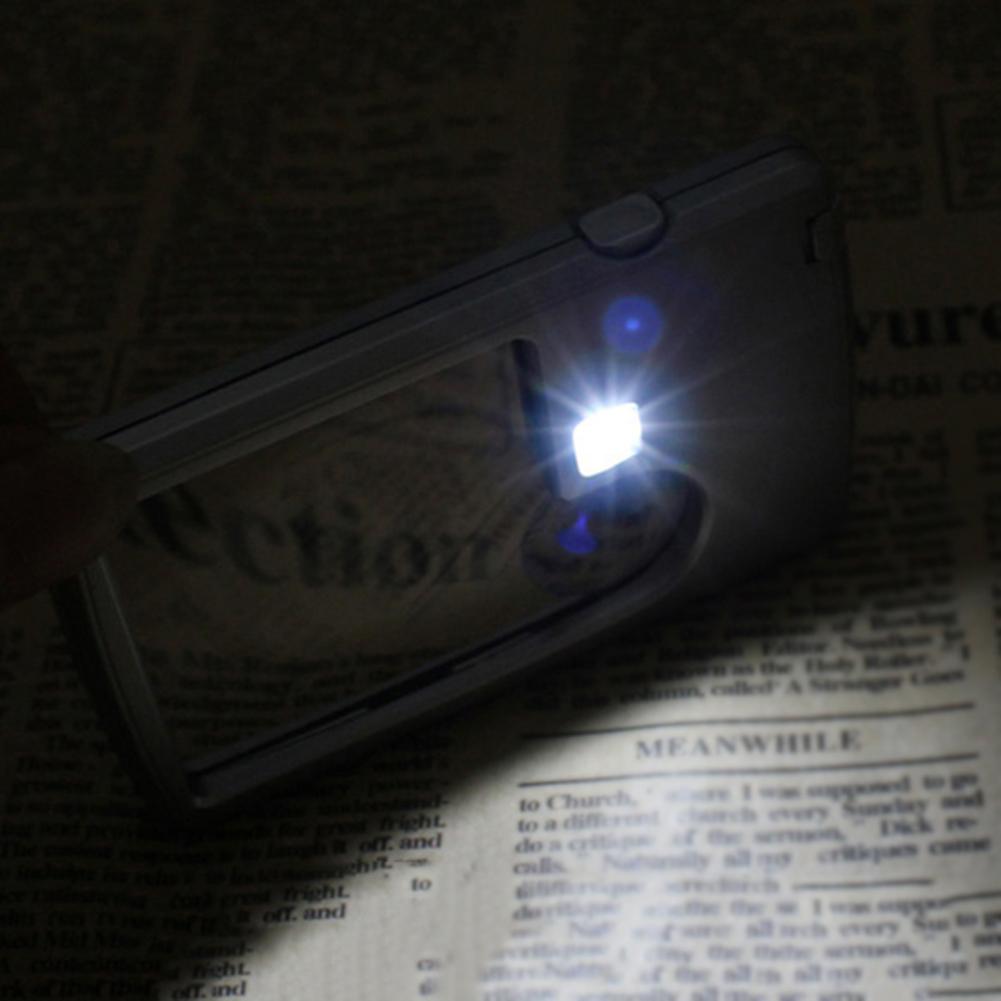 Kortform LED-förstoringsglas 3X/6X Förstoringsglas Handhållet Luppläsverktyg