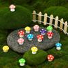 Mini Decorative Resin Mushroom Simulation Factory-Style Miniature Fairy Tale Garden Decorative Handicrafts 10/20 Pcs