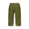 Women's Casual Loose Pocket Cotton Linen Elastomer Casual Pants Knee-length Pants