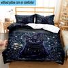 Cosmic Cat Dreamscape 3pcs Bedding,Including 1pc Duvet Cover And 2pcs Pillowcases Perfect for Christmas,Ideal for Bedroom, Dormitory