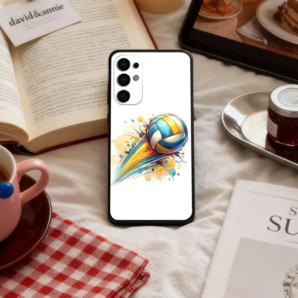cool Sport Beach V-Volleyball Phone Case For Samsung S 25,24,23,22,30,21,10,9,Ultra,Plus,Lite,FE,4,5 G Soft Black Case