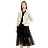 2024 Women's Exclusive PU Leather Motorcycle Jacket - Thin Short Design for Spring and Autumn