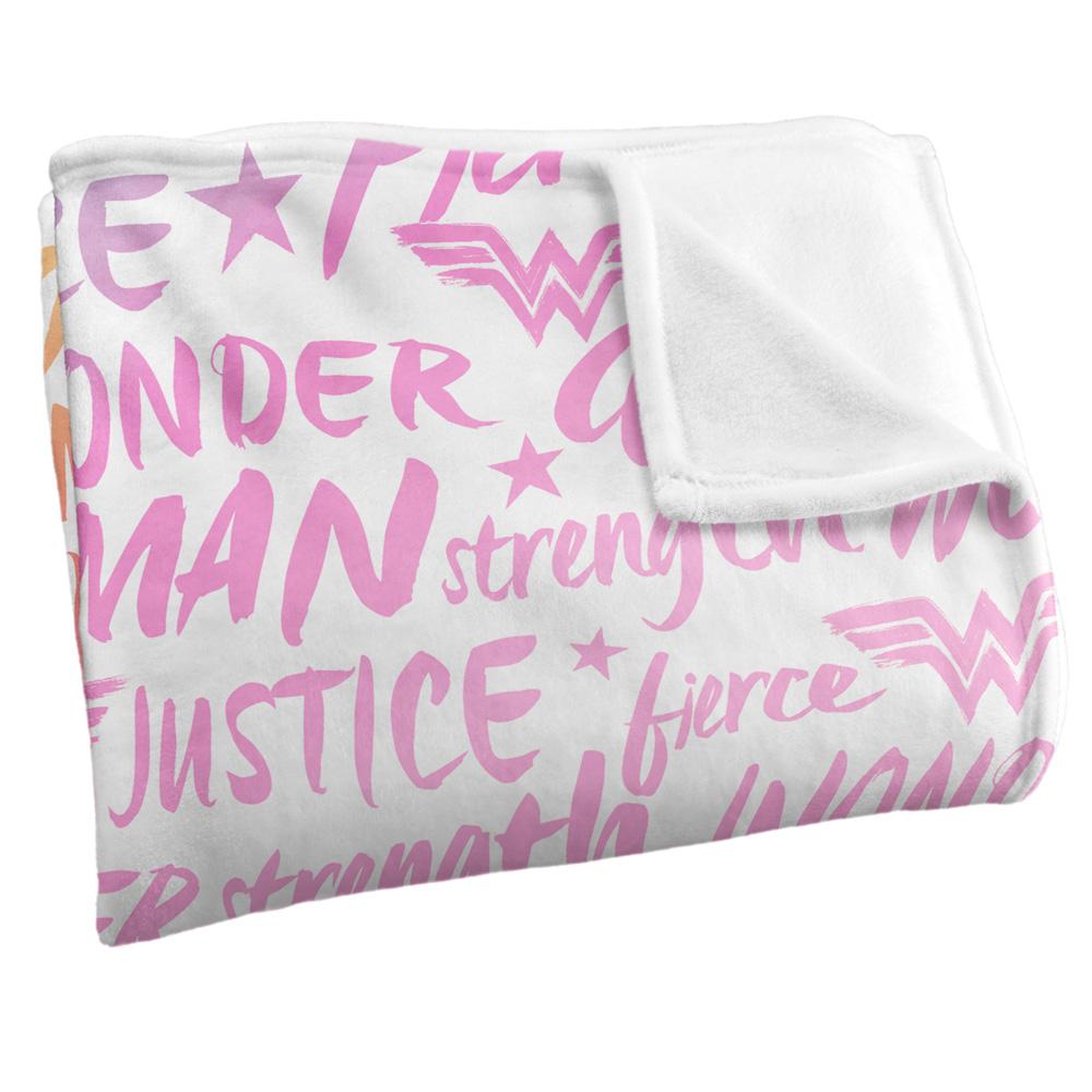 Wonder Woman Words of Wisdom Silky Supersoft Blanket