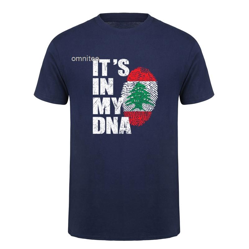 Funny Im Lebanese T Shirts Cool Cotton Streetwear Short Sleeve Summer Style Its In My DNA Lebanon Flag Tshirt HJ029