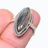 Natural Labradorite Gemstone 925 Solid Sterling Silver Jewelry Ring Size 7 s5T14