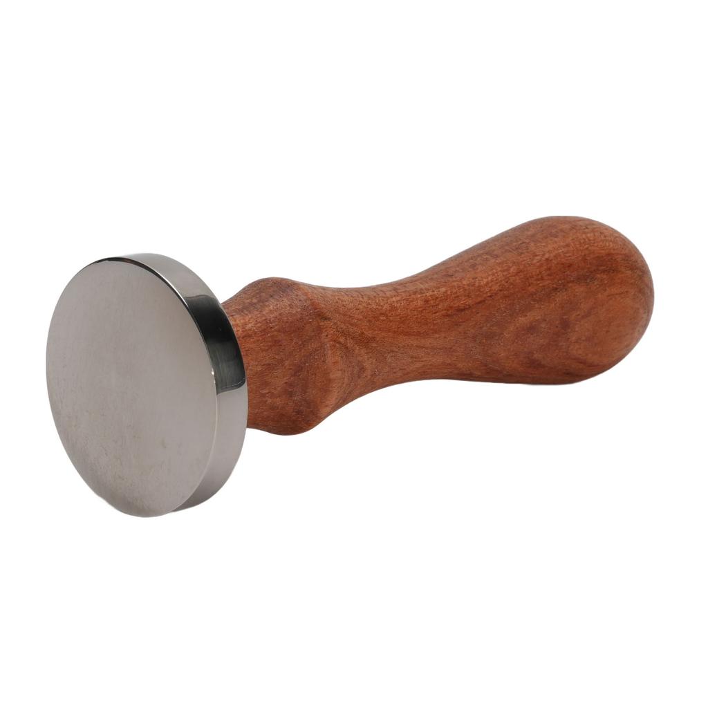 Coffee Tamper 30mm Stainless Steel Coffee Ground Press Tool with Wooden Handle for Cafe Home