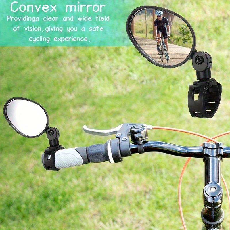 2pcs Oval Cycling Mirrors,360° Rotatable Shockproof Handlebar Mount Mirrors for Mountain Bike and Road Bike