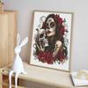 Halloween 5D Day of Dead Rose Girl Diamond Art Painting Kit Full Drill Diamond Painting Home Decor Embroidery Craft Gift Wall Art