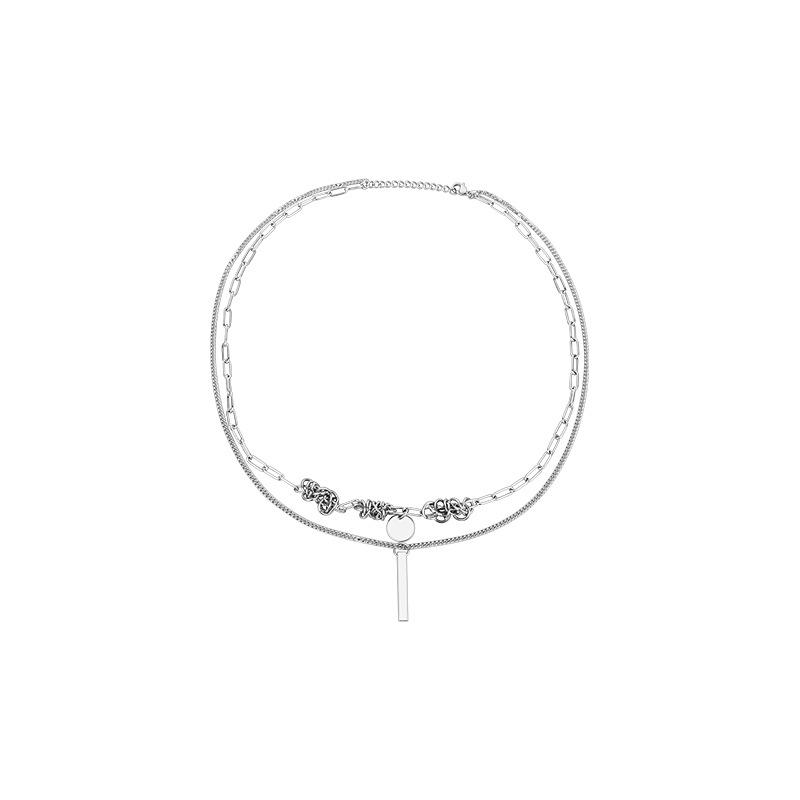 Versatile Retro Korean Hip-Hop Titanium Steel Men's Chain Necklace: Trendy, Cool, Non-Fading Accessory with High-End Style