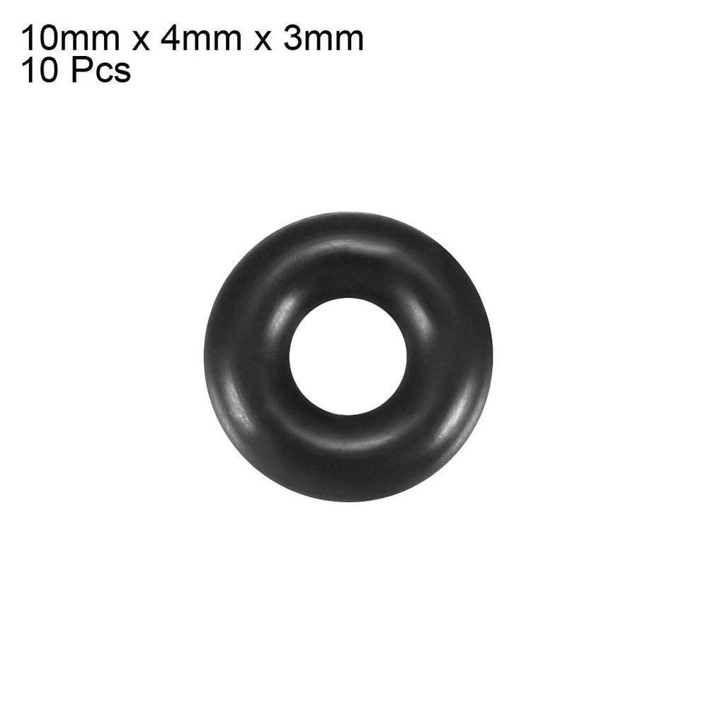 uxcell O-Ring Nitrile Rubber Metric Sealing Gasket 10mm Outer Diameter 4mm Inner Diameter 3mm Width 10pcs