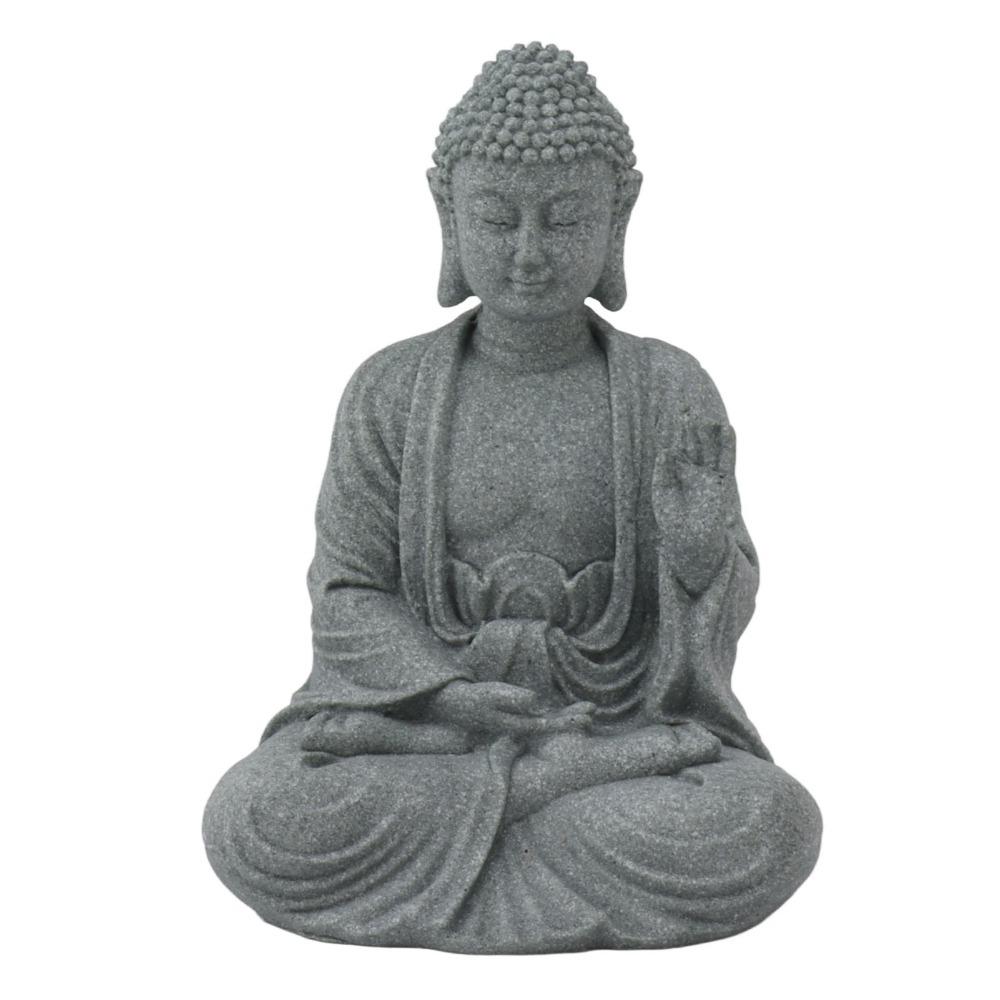 Grey Oriental Stone Carving Ornament Courtyard Sandstone Figurine  Courtyard Landscape Ornament