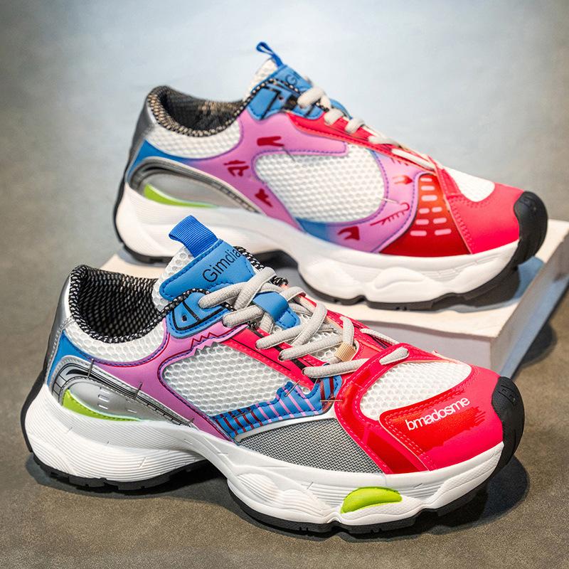 

Putian Chunyuan 2025 новые парижские туфли-степлер для папы в стиле ретро и старой толстой подошвы, сетчатая мужская и женская спортивная обувь 39