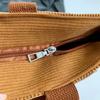 Casual Damenhandtasche mit großem Fassungsvermögen, neu, schlicht, personalisiert, Cord, Nischendesign, Umhängetasche