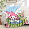1pc Flannel My Melody, Spring, FlowersThrow Blanket, Cartoon Truck Pattern Printed Blanket, Warm Cozy Soft Blanket For Couch Bed Sofa Car Of