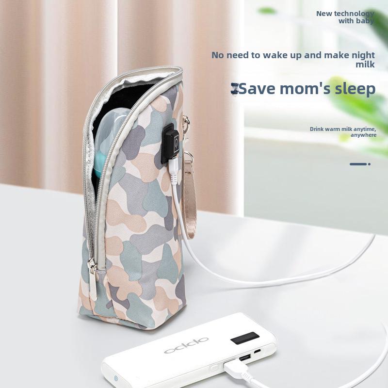 USB Heated Bottle Insulation Sleeve with Three-Speed Temperature Control for Outdoor and Car Use