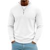 Men's Half Zip Mock Neck Knit Sweater Long Sleeve Pullover Business Casual Top