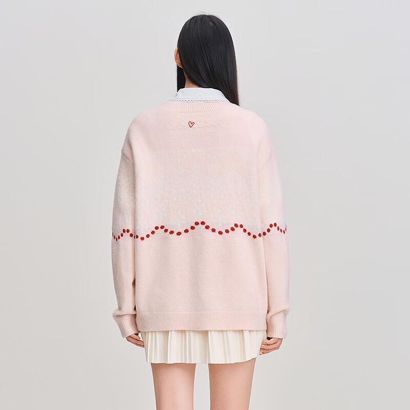 LED'IN XIAOLI Collaboration Floral Knitted Cardigan