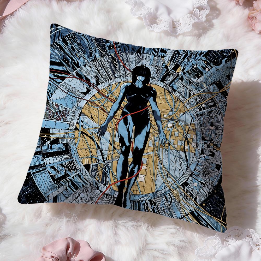 g-Ghost in the Shell Cushion Cover Premium Comfort Reversible Pillow Cove -Two in One Design for Any Room & Car Interior