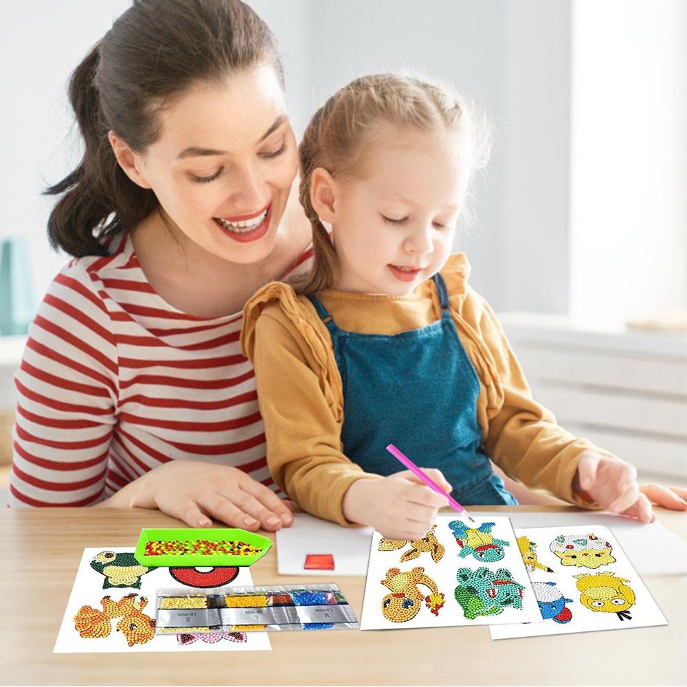 5D DIY tematické samolepky s diamantovou malbou pro začátečníky pro kapesní knihu, hrnek, telefon