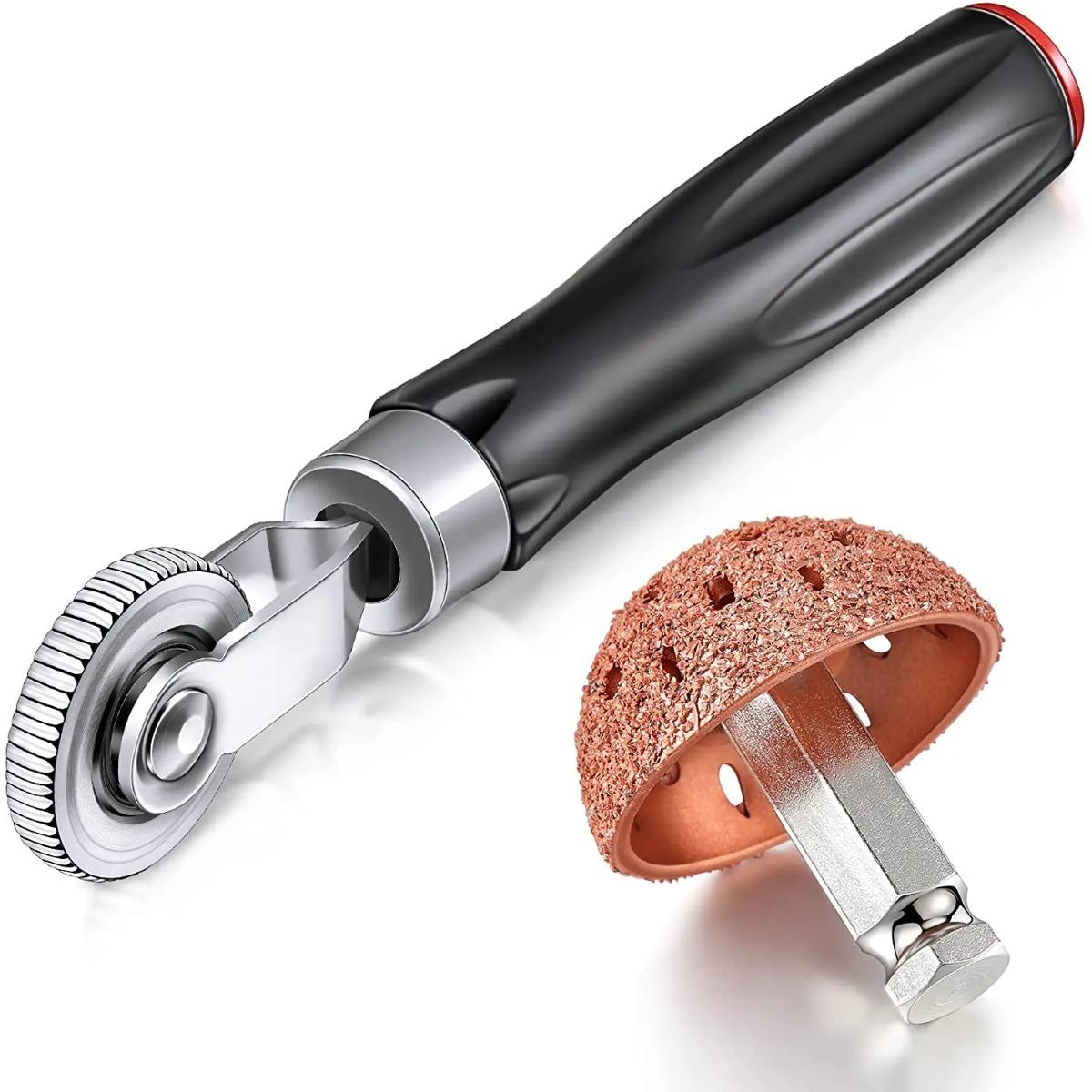 

2pc/set Tire Repair Patch Tools Kit Tire Patch Roller with Tire Wheel Repair Grinding Head Buffing Wheel for Air Tire Buffer (42 mm) 2pc