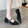 Spring/Summer New Style Fashionable Silver Pointed-toe High Heels Women's Elegant Bow Shallow Mouth Floating Single Shoe Dress