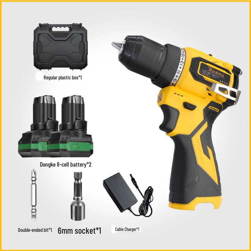 16.8V Brushless Lithium Hand Drill & Electric Screwdriver with Dual Speed and Self-Stopping