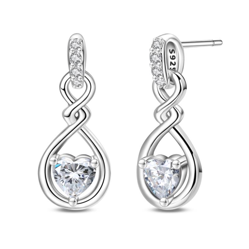 

925 Silver Springtime Earrings For Women Bee Magritte Flower Butterfly Double Hoop Fine Jewelry