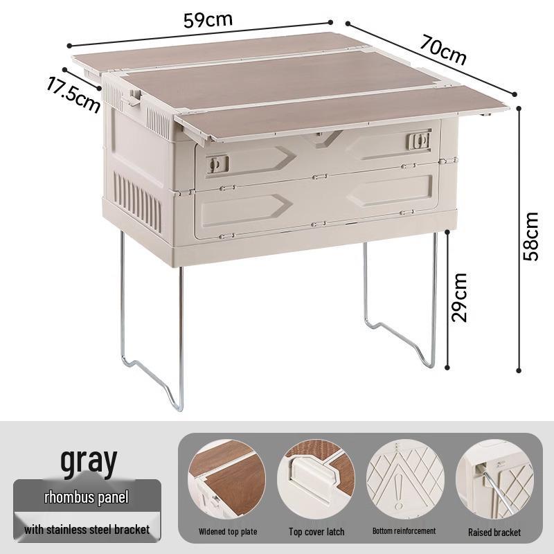 Camping Trunk Folding Storage Box for Outdoor and Picnic Organization