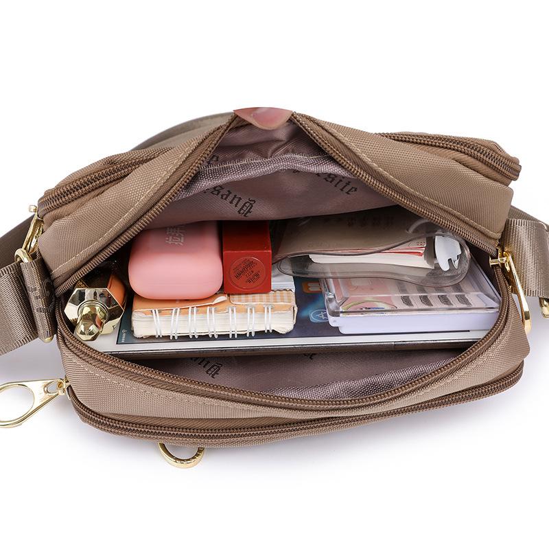 Geantă ocazională pentru femei, din nailon, cu umăr, geantă ușoară, cu buzunare multiple