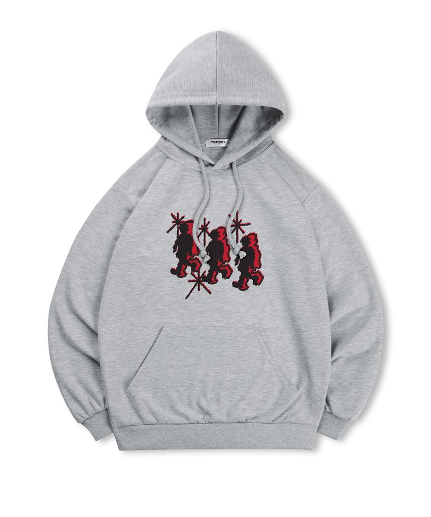 [Non-Fleece Or Fleece-Lined] Running Crew Printed Hooded Sweatshirt (Type B)