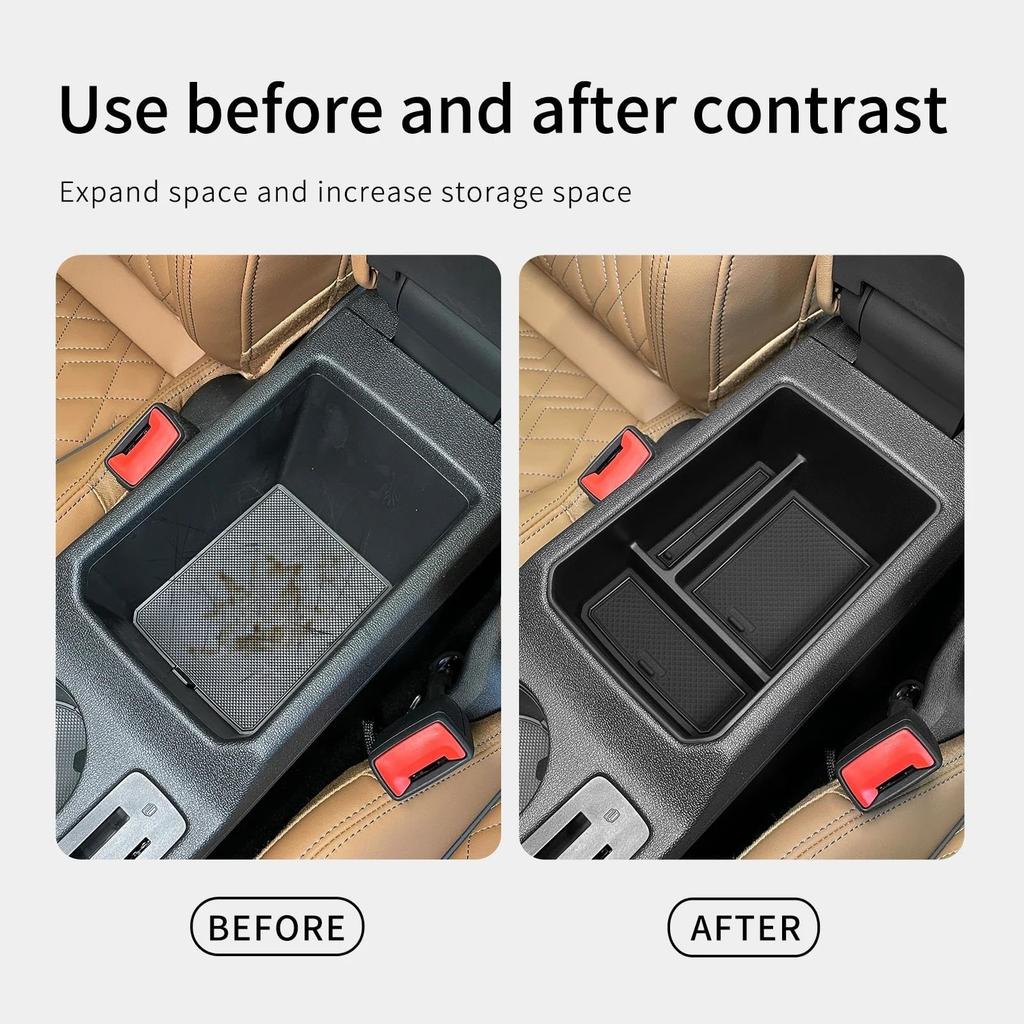 Car Armrest Cover for A-udi A3 2024-2025 Car Storage Box Center Console Armrest Storage