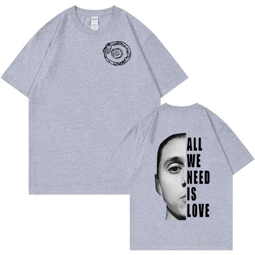 Canserbero All We Need Is Love Graphic T Shirts Men Hip Hop Retro Fashion Tshirt Unisex ONeck Cotton Oversized Tees Streetwear