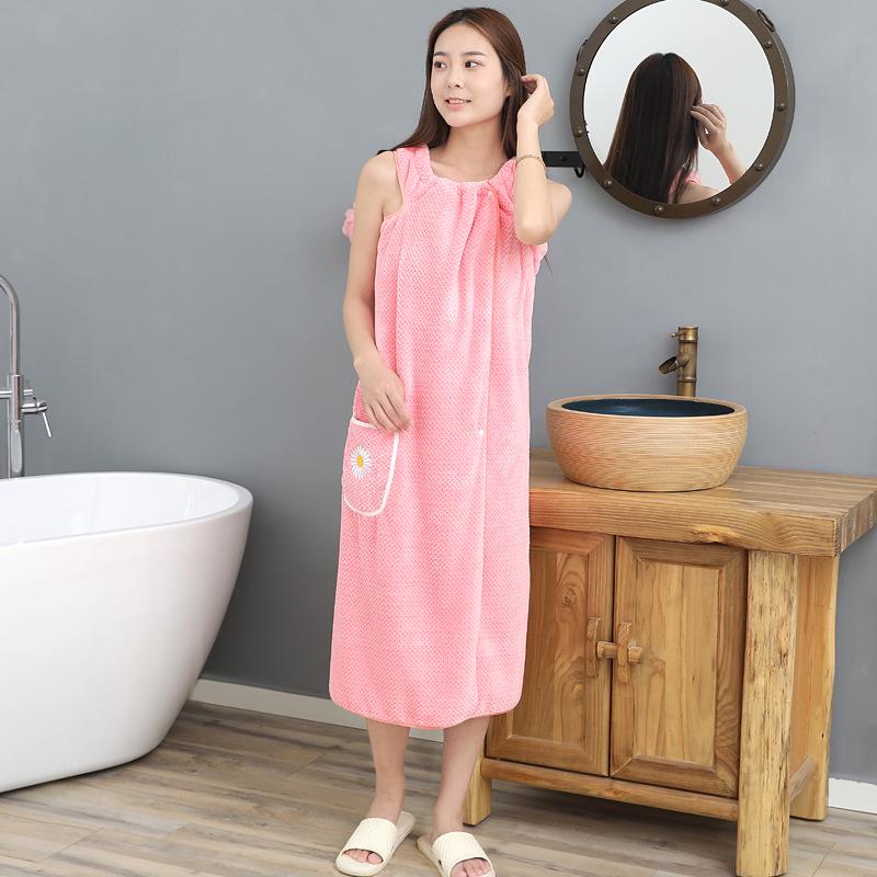 Girls' Pineapple Embroidered Bath Skirt & Bathrobe - Soft, Large Size, Durable, No Shedding