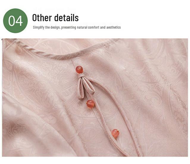 Elegant Plus Size Mid-Sleeve Chinese Style Women's Summer Top