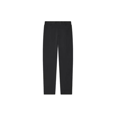 Solid Color Straight Leg Stretch Woven Casual Pants Men Bottoms Black F11M412803F-BK