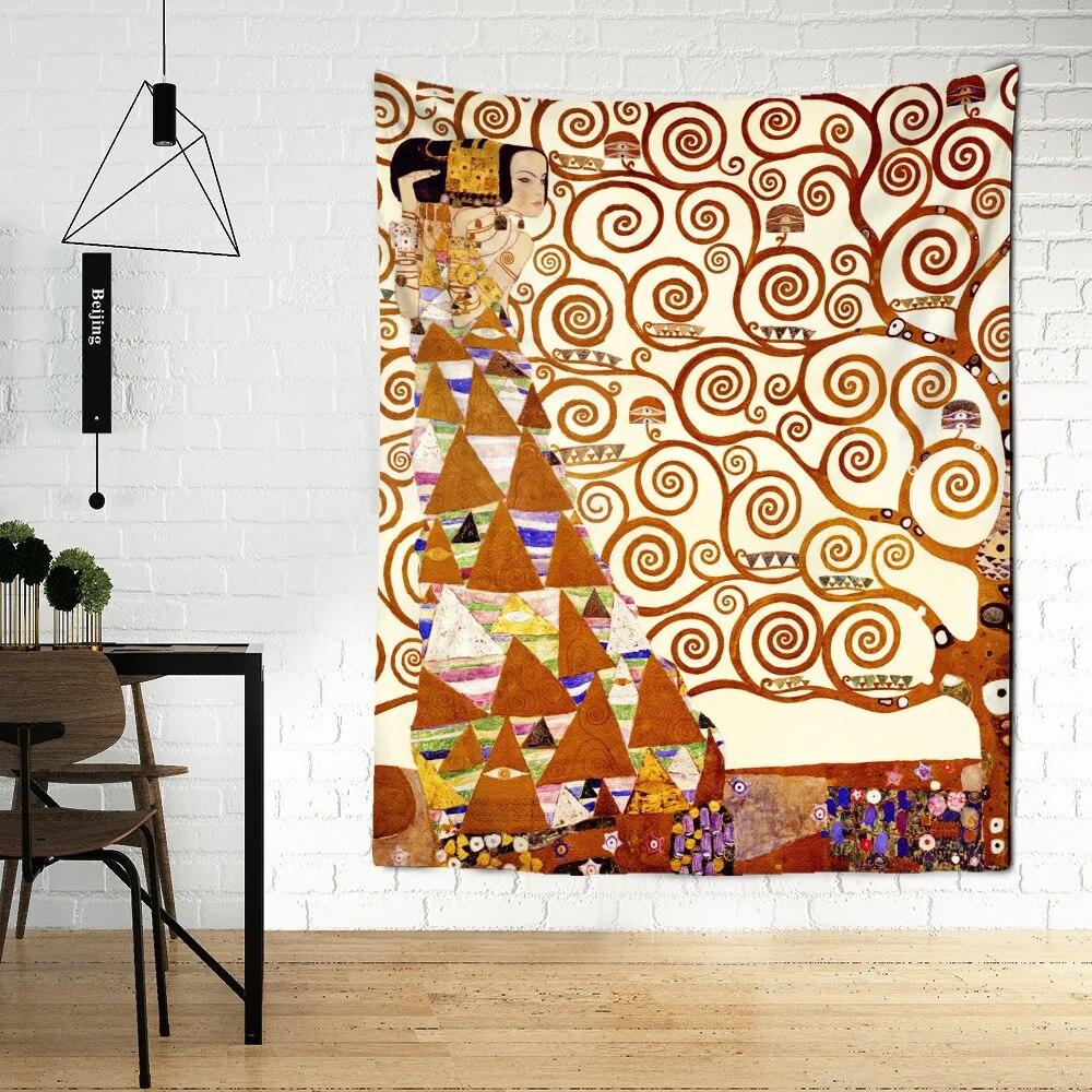 Abstract Art Tree of Life Tapestry Wall Hanging Aesthetic Room Decoration Wall Hanging Background Decoration