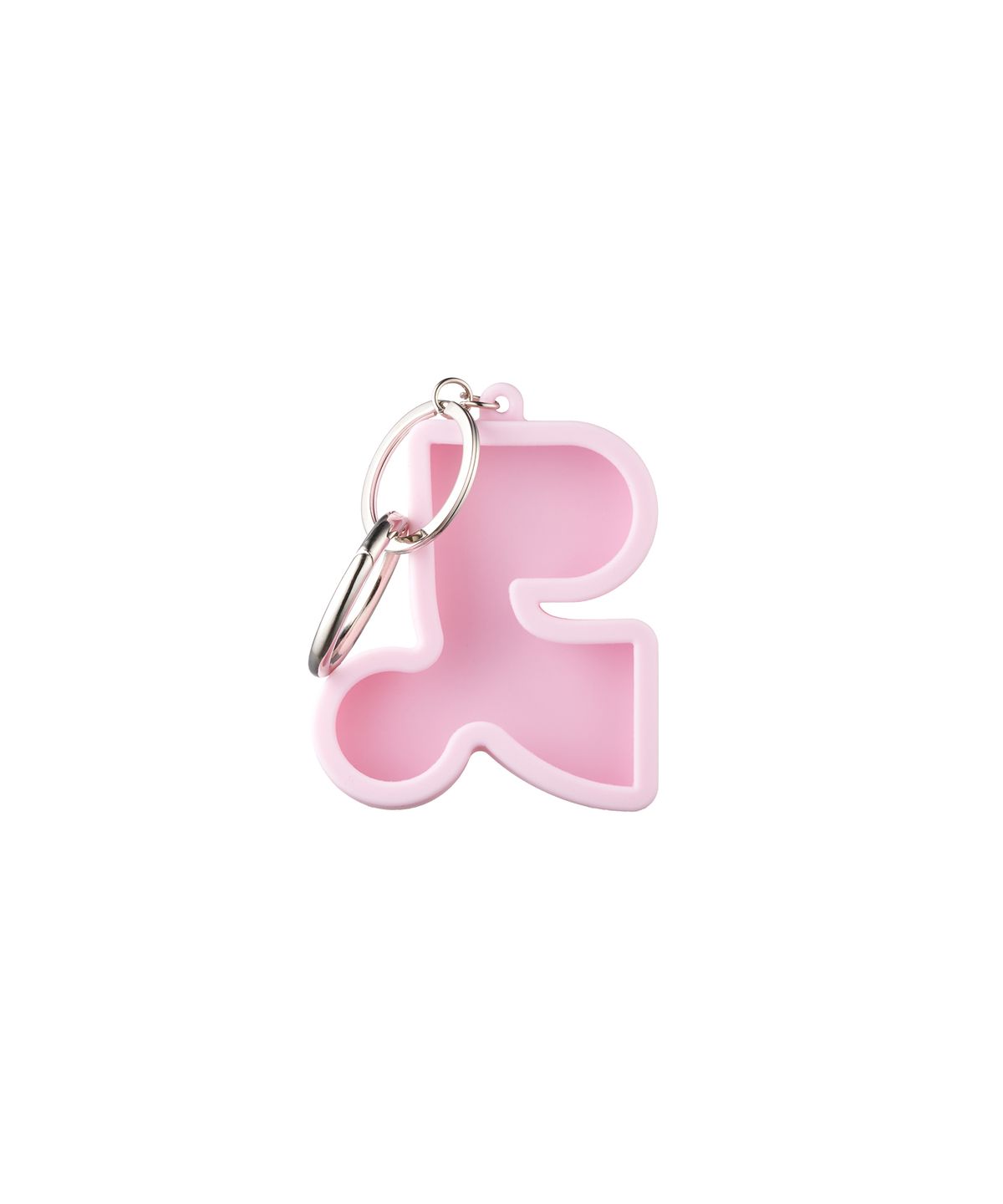 R Symbol Silicone Keyring (Pink)