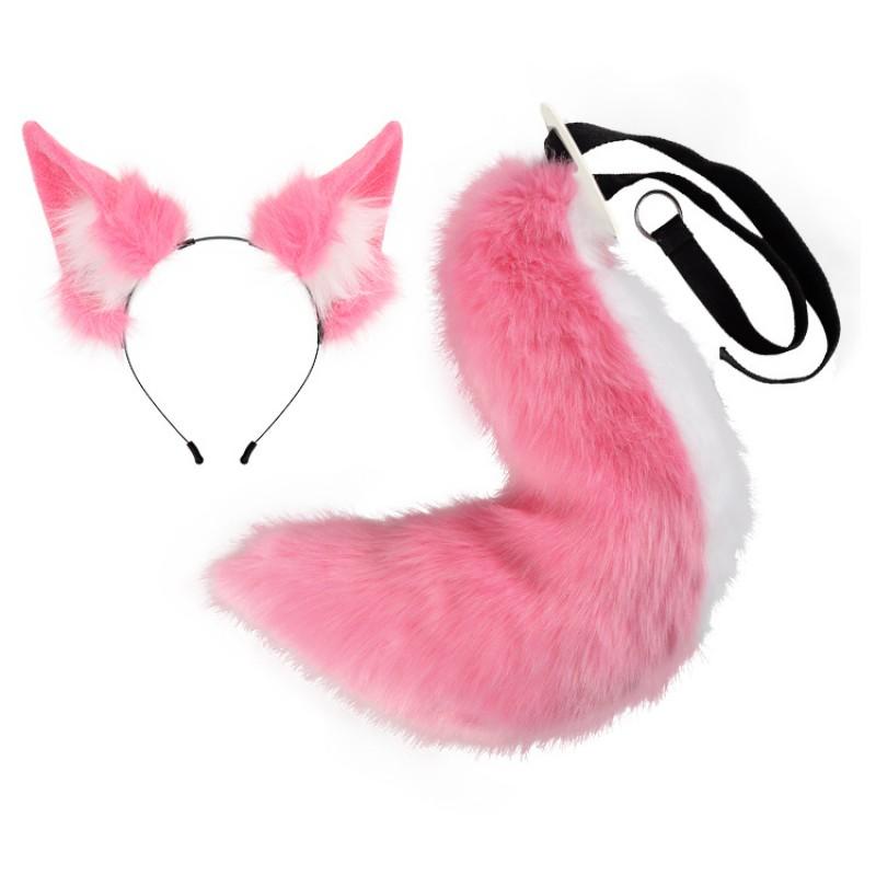 Faux Fur Fox Ears Tail Set Cosplay Props Anime Conventions Girl Costumes