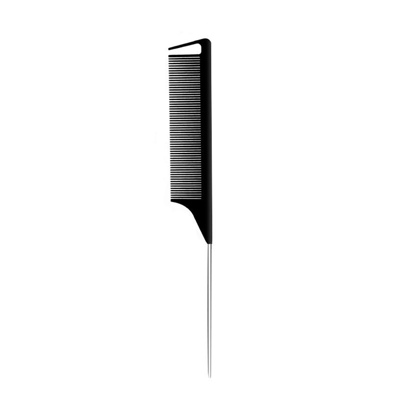 Hot hair dyeing zone comb, stainless steel pointed tail comb, anti slip and high temperature resistant hair comb, pointed tail c