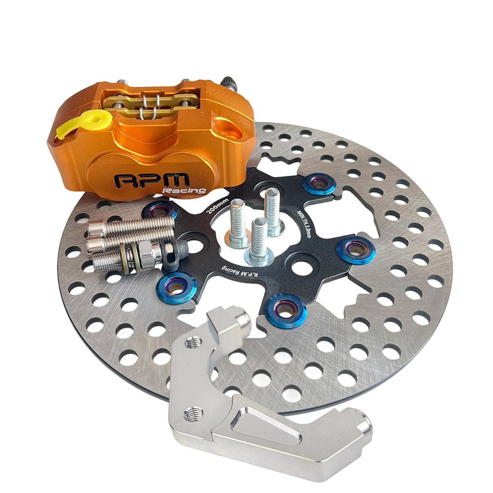 RPM 57mm Hole Pitching Brake Disc Universal 200mm Floating Rotor Front CNC Brake Caliper for Yamaha RSZ JOG BWS Zuma Aerox Honda