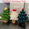 Joli Arbre de Noël au Crochet Décoration de Maison Loisirs Créatifs Tissé à la Main Tricoté Arbre de Noël Terminé Bureau Fête du Nouvel An Décorations Cadeaux