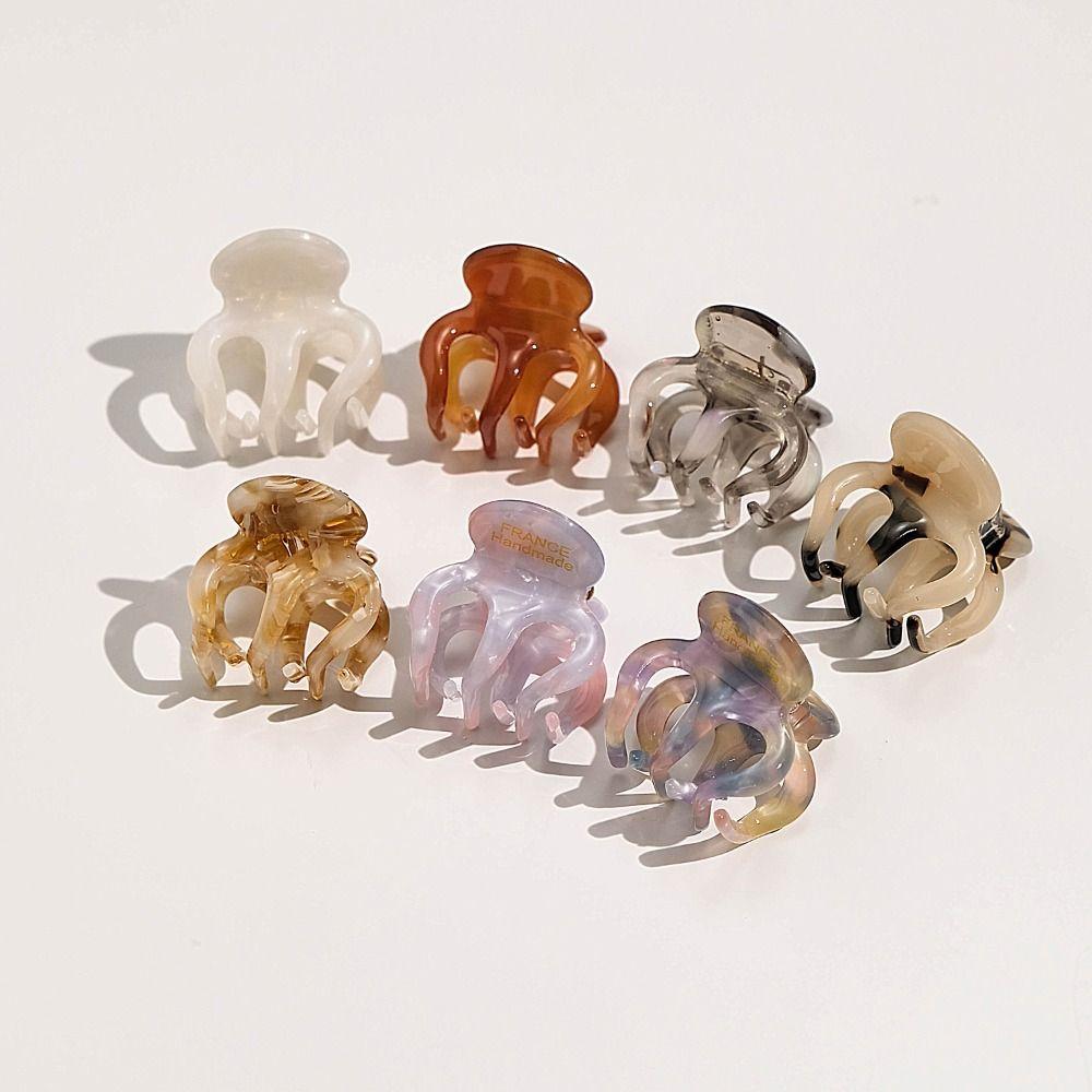 Acetate Pumpkin Grab Clip Small Retro Mini Hair Claw High Ponytail Fixed Artifact Hairpin Headwear