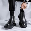italian  designer men chelsea boots luxury fashion platform shoes party prom dress cowboy genuine leather boot ankle botas