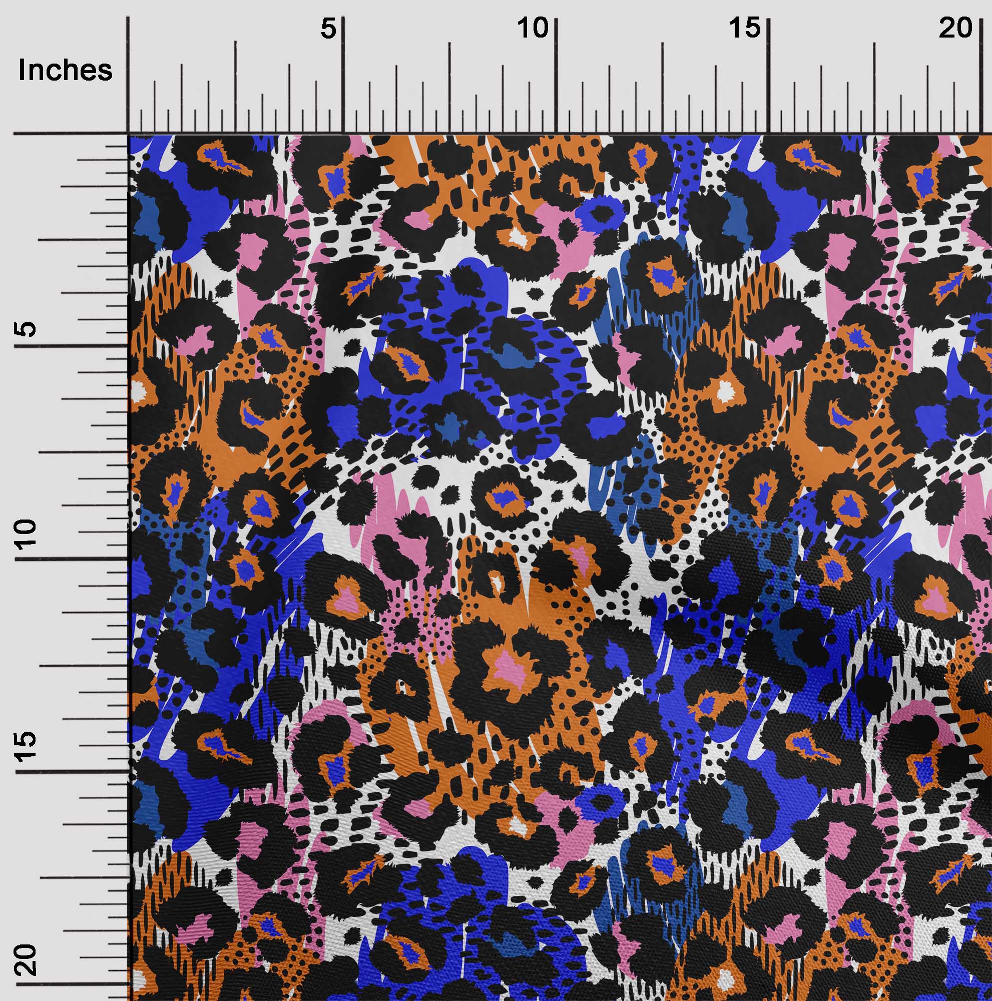 

OneOone Cotton Flex Medium Blue Fabric Шкура тварин Швейний матеріал Тканина з принтом у дворі 40 дюймів 42 Inch Wide - Viscose Chiffon помаранчевий