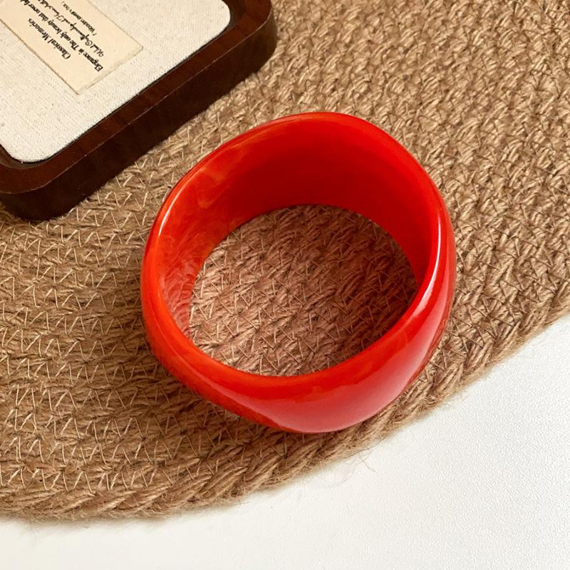 32 Style Acrylic Resin Bangles for Women Retro Punk Coffee Smudging Bangale Personality Irregular Wide Wristband Party Jewelry M