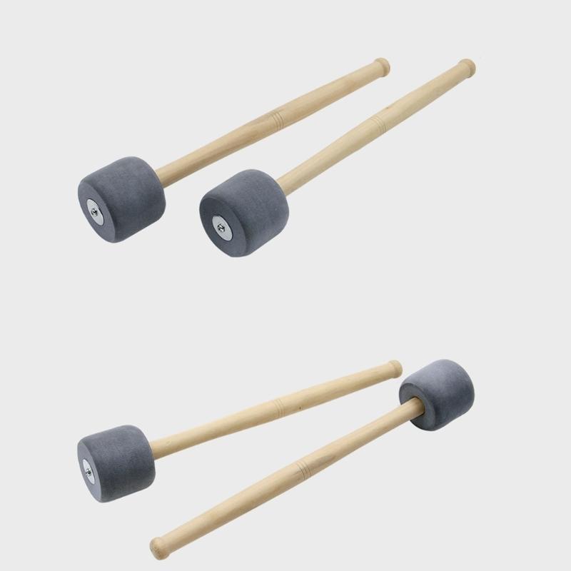 2 Pair Drumstick Foam for Head Mallets Percussion Bubble Drum Stick with Wood Ha