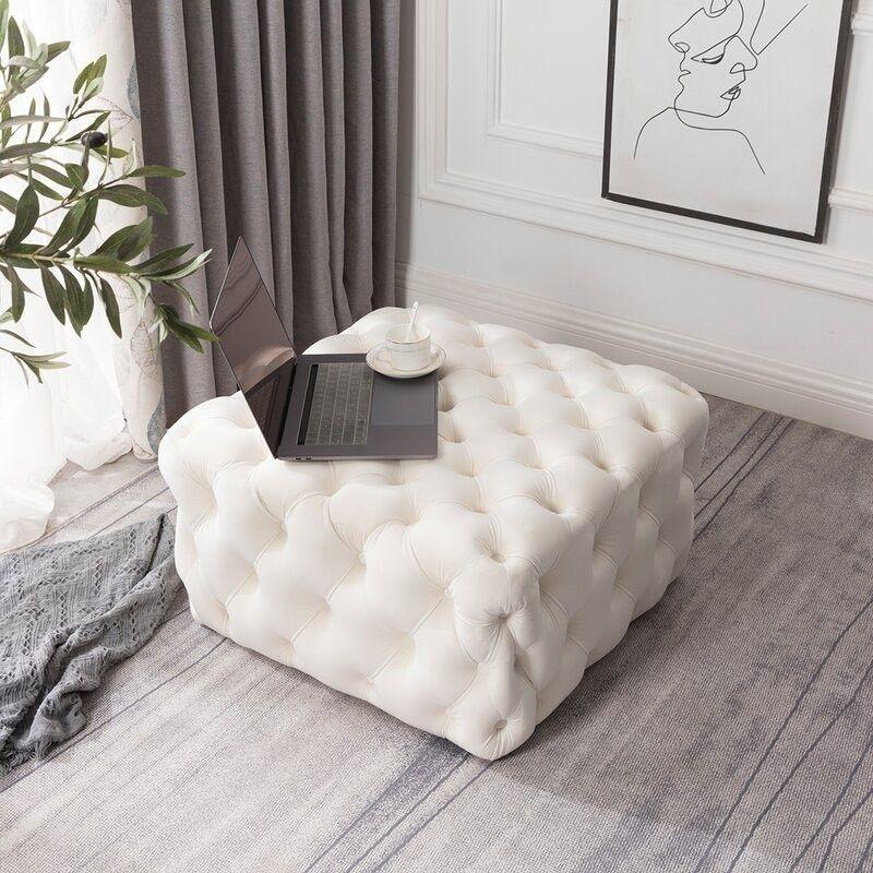 Luxury Pedal Stool Modern Living Room Square Stools Simple Entrance Hall Change Shoes Ottomans Sofa Side Decoration Ottomans 59100₽